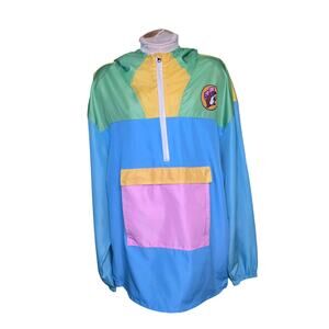Buc-ee's Beaver Color Block Pastel Windbreaker‎ XL